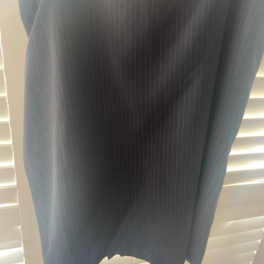 Tahari black and white pinstripe pencil skirt